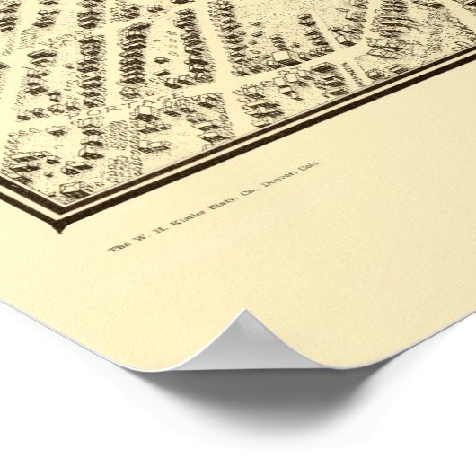 Kalamazoo, MI Panorama Map - 1908 Poster (Hoek)