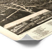 Kalamazoo Michigan 1883 Antiek Panorama Poster (Hoek)