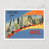 Kalamazoo, Michigan  Big Letters Briefkaart (Voorkant)
