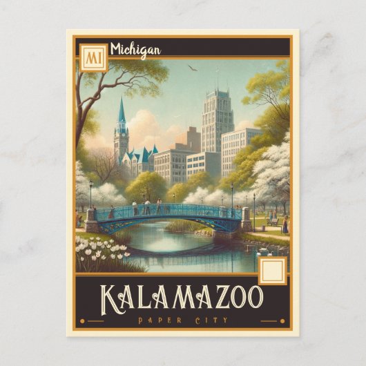 Kalamazoo, Michigan | Briefkaart (Voorkant)