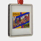 Kalamazoo Michigan groot Briefkaart Metalen Ornament (Rechts)