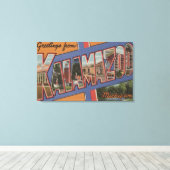 Kalamazoo, Michigan - Scenes met grote letters Canvas Afdruk (Insitu (Houten vloer))