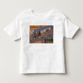 Kalamazoo, Michigan - Scenes met grote letters Kinder Shirts (Voorkant)