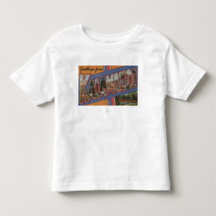 Kalamazoo, Michigan - Scenes met grote letters Kinder Shirts