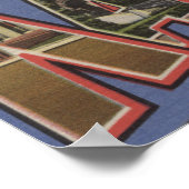 Kalamazoo, Michigan - Scenes met grote letters Poster (Hoek)