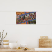 Kalamazoo, Michigan - Scenes met grote letters Poster (Keuken)