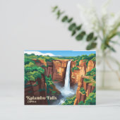 Kalambo-watervallen Zambia Briefkaart (Staand voorkant)