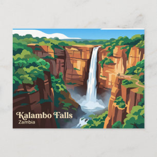 Kalambo-watervallen Zambia Briefkaart