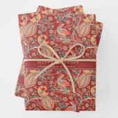 Kalamkari aangepaste begroeting inpakpapier vel (In situ)