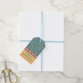 Kalamkari gepersonaliseerde naam & groet cadeaulabel (Met Touw)