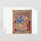 KALAMKARI RADHA KRISHNA PAINTING BRIEFKAART (Voorkant / Achterkant)