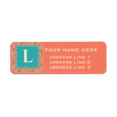 Kalamkari Retour-adreslabel Etiket (Voorkant)