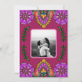 Kalamkari Trouwbloemen Kaart (Achterkant)