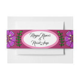 Kalamkari Trouwbloemen Uitnodigingen Wikkel