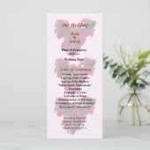 Kalanchoe Heart Wedding Programme Programmakaart (Staand voorkant)