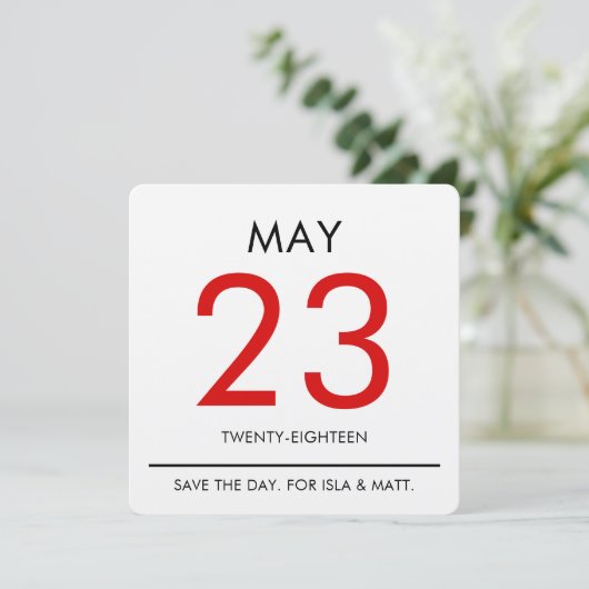  kalander | Save the date (Staand voorkant)