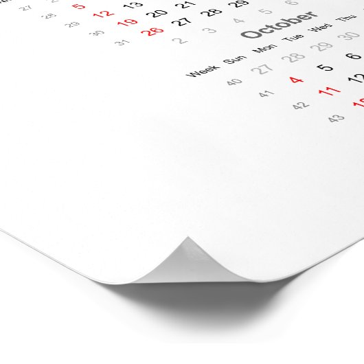 Kalandergalender 2020 Poster (Hoek)