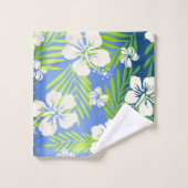 Kalani Tie Dye Blend Tropisch Hibiscus - Blauw Bad Handdoek (Wasdoekje)
