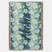 Kalani Tie Dye Blend Tropisch Hibiscus - Blauw Deken (Voorkant Verticaal)