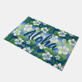 Kalani Tie Dye Blend Tropisch Hibiscus - Blauw Deurmat (Schuin)