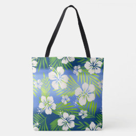 Kalani Tie Dye Blend Tropisch Hibiscus - Blauw Tote Bag