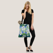 Kalani Tie Dye Blend Tropisch Hibiscus - Blauw Tote Bag (Op model)