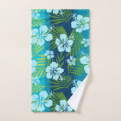 Kalani Tie Dye Blend Tropisch Hibiscus - Blauwgroe Bad Handdoek (Handdoek)