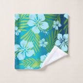 Kalani Tie Dye Blend Tropisch Hibiscus - Blauwgroe Bad Handdoek (Wasdoekje)