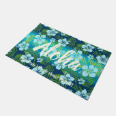 Kalani Tie Dye Blend Tropisch Hibiscus - Blauwgroe Deurmat (Schuin)