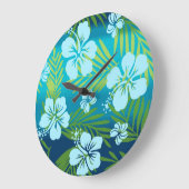 Kalani Tie Dye Blend Tropisch Hibiscus - Blauwgroe Grote Klok (Hoek)