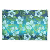 Kalani Tie Dye Blend Tropisch Hibiscus - Blauwgroe Kussensloop (Achterkant)