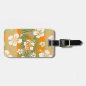 Kalani Tie Dye Blend Tropisch Hibiscus - Oranje Bagagelabel (Voorkant horizontaal)