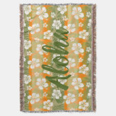 Kalani Tie Dye Blend Tropisch Hibiscus - Oranje Deken (Voorkant Verticaal)