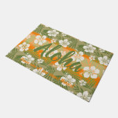 Kalani Tie Dye Blend Tropisch Hibiscus - Oranje Deurmat (Schuin)