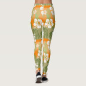 Kalani Tie Dye Blend Tropisch Hibiscus - Oranje Leggings (Achterkant)