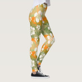Kalani Tie Dye Blend Tropisch Hibiscus - Oranje Leggings (Rechts)