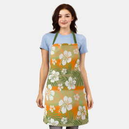 Kalani Tie Dye Blend Tropisch Hibiscus - Oranje Schort