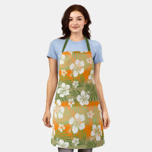 Kalani Tie Dye Blend Tropisch Hibiscus - Oranje Schort