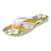 Kalani Tie Dye Blend Tropisch Hibiscus - Oranje Teenslippers (Schuin)
