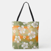 Kalani Tie Dye Blend Tropisch Hibiscus - Oranje Tote Bag (Achterkant)