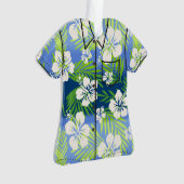 Kalani Tie Dye Blend Tropische Hibiscus Aloha Shir Ornament (voorkant)