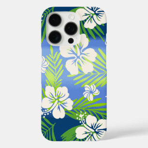 Kalani Tie Dye Blend Tropische Hibiscus - Blauw Ho iPhone 16 Pro Hoesje