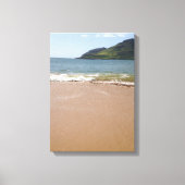 Kalapaki Bay Strand op Kauai in Hawaï Canvas Afdruk (Voorkant)