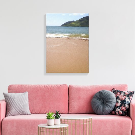 Kalapaki Bay Strand op Kauai in Hawaï Canvas Afdruk (Insitu (Woonkamer))