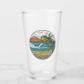 Kalapaki Beach Hawaii Vintage Glas (Voorkant)