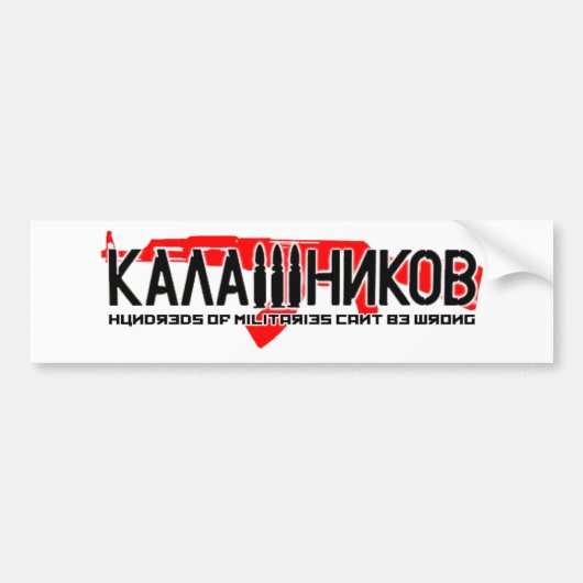 Kalashnikov Ak-47 Bumpersticker (Voorkant)