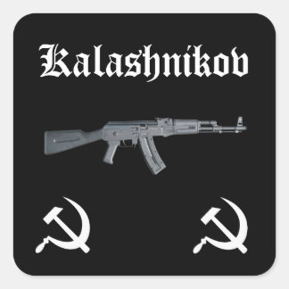 Kalashnikov AK-47 Vierkante Sticker