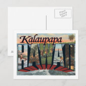 Kalaupapa, Hawaii - Grote lettertjes Briefkaart (Voorkant / Achterkant)
