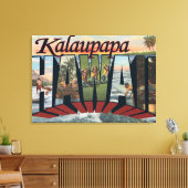 Kalaupapa, Hawaii - Grote lettertjes Canvas Afdruk (Insitu (Woonkamer))