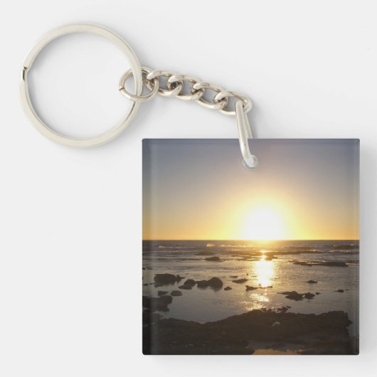 Kalbarri Beach Sunset Acrylkey Ring Sleutelhanger (voorkant)